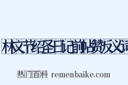 林文节绍圣日记前帖赞反义词是什么意思的图片